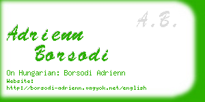 adrienn borsodi business card